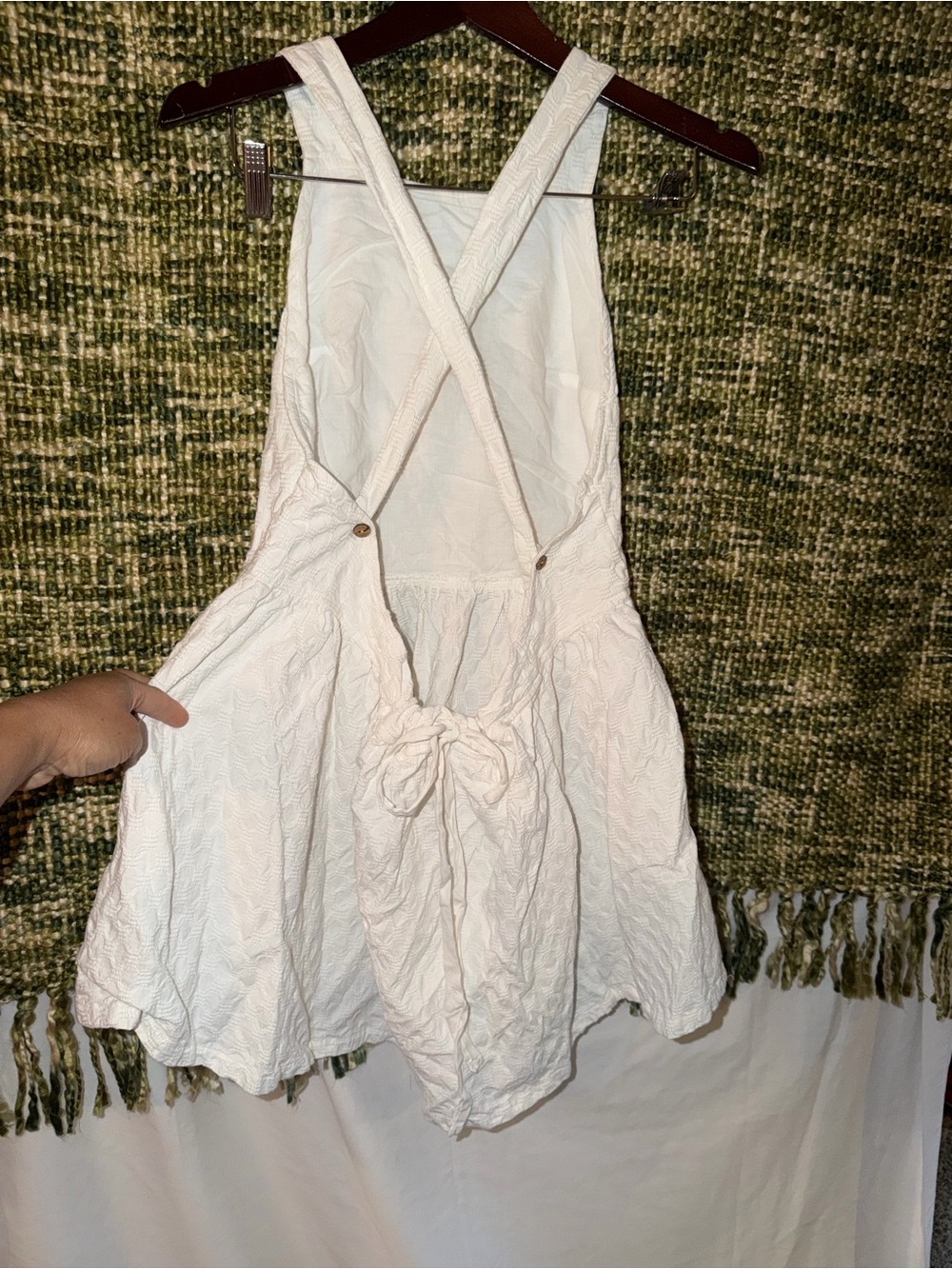 Free People free-est Va Va Volume Mini Dress White Medium RK381-383 talla S - Picture 5 of 7